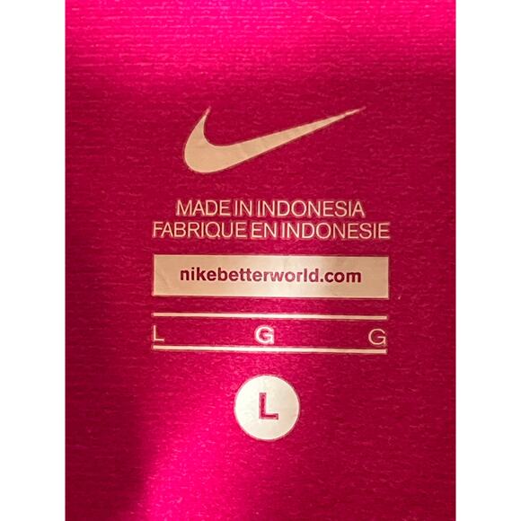 Nike Large Magenta Purple Zip Front Track Jacket Black Gray Racing Stripes - Picture 4 of 7